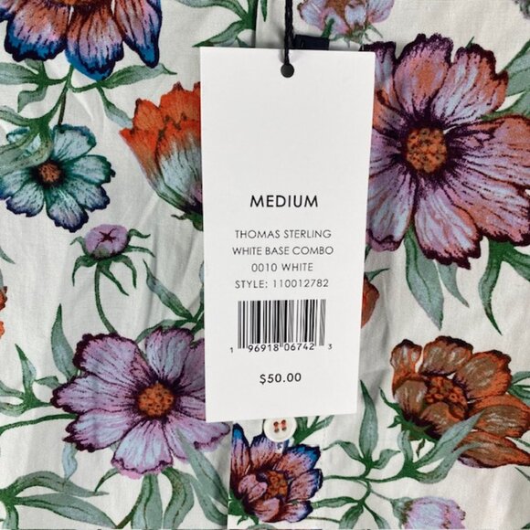 Thomas Sterling Floral Casual Button Down Shirt - Multicolor NWT - Picture 5 of 9